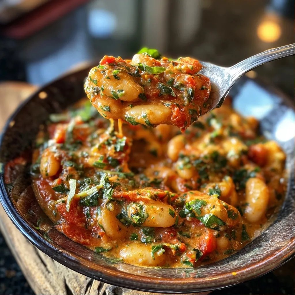Tomato Basil Butter Beans