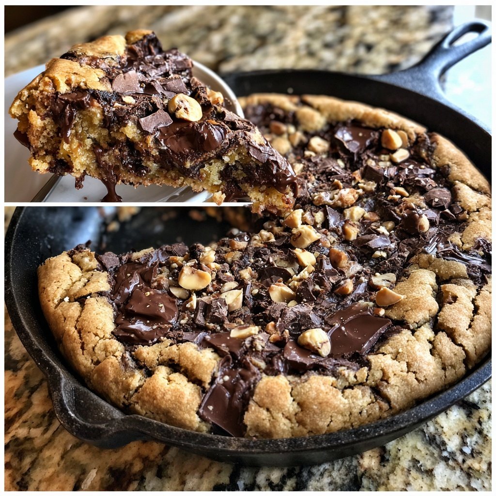 Hazelnut Chocolate Skillet Cookie