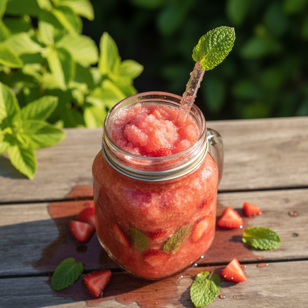 Refreshing Strawberry Mint Cooler