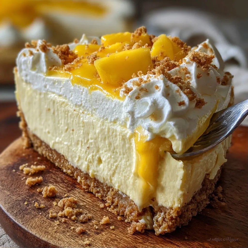 No Bake Mango Cheesecake