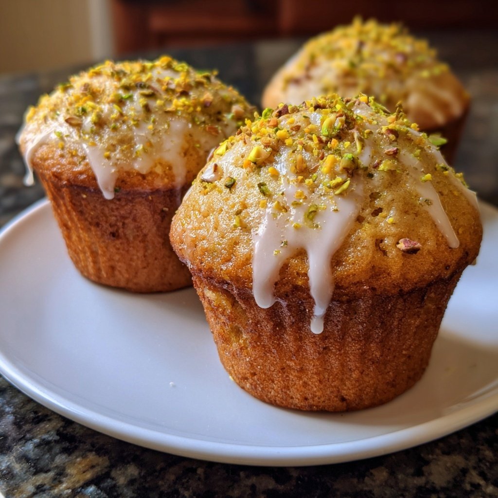 Saffron Pistachio Cupcakes