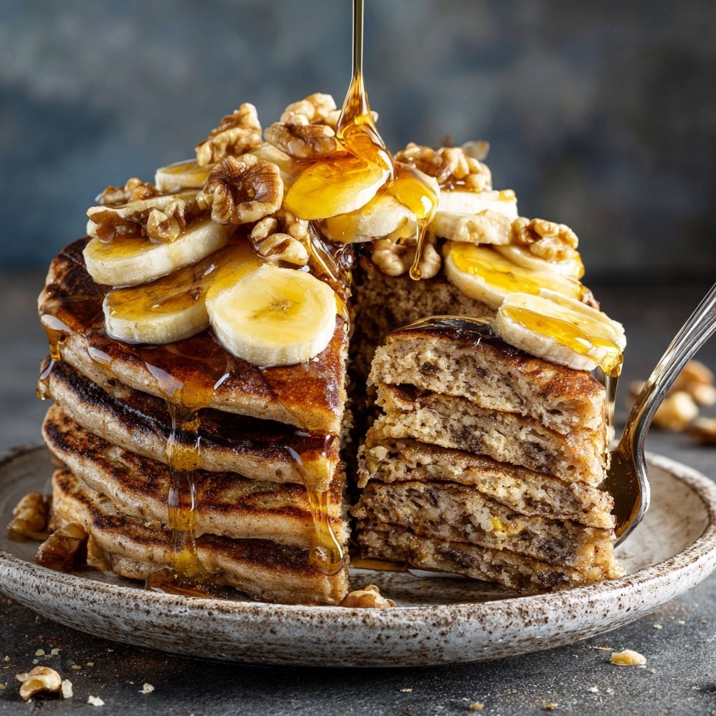 Banana Walnut Pancakes Perfection