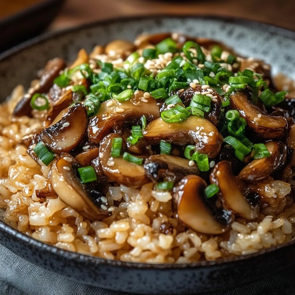 Miso Mushroom Crispy Rice