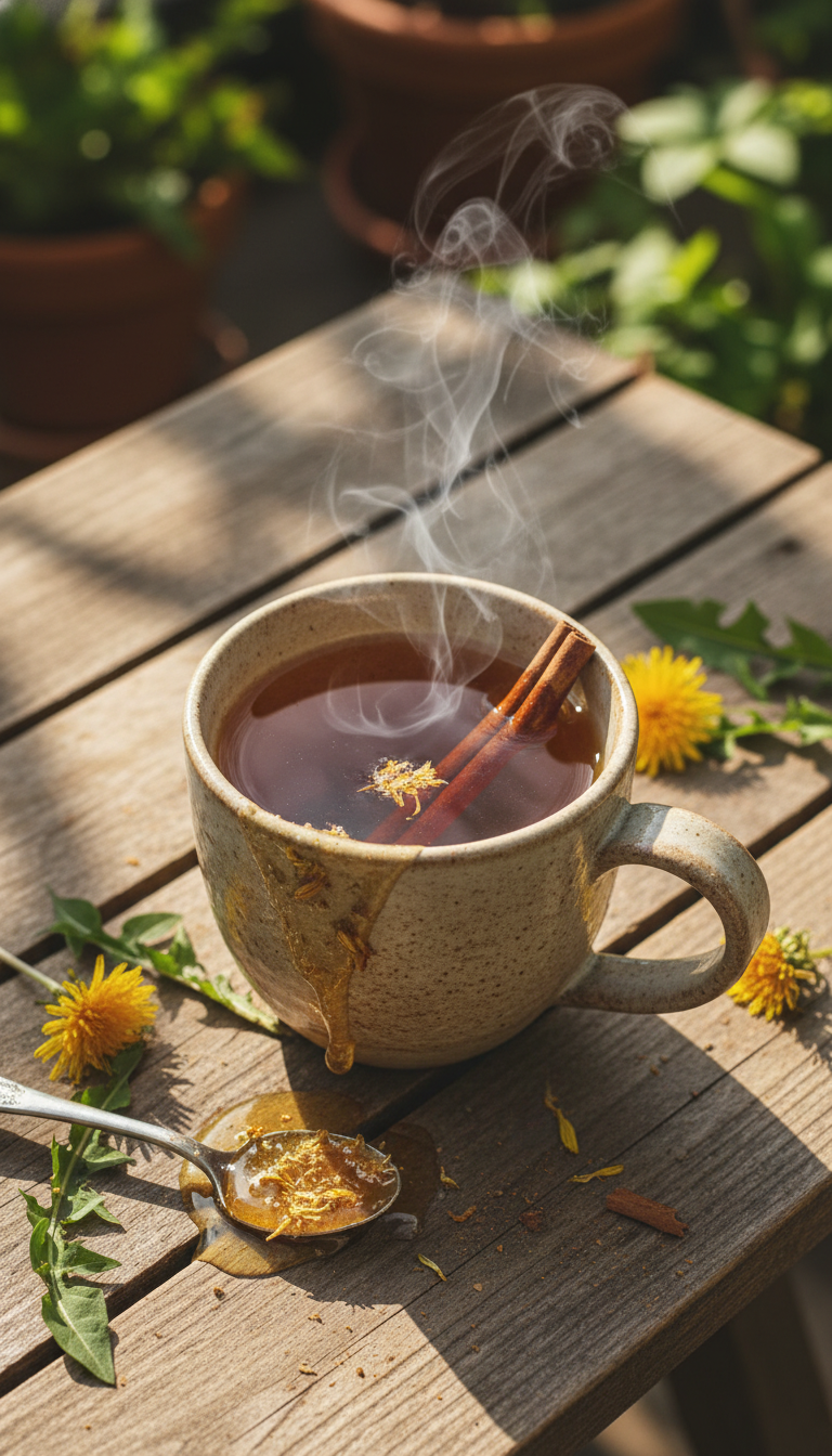 Honey Cinnamon Dandelion Tea