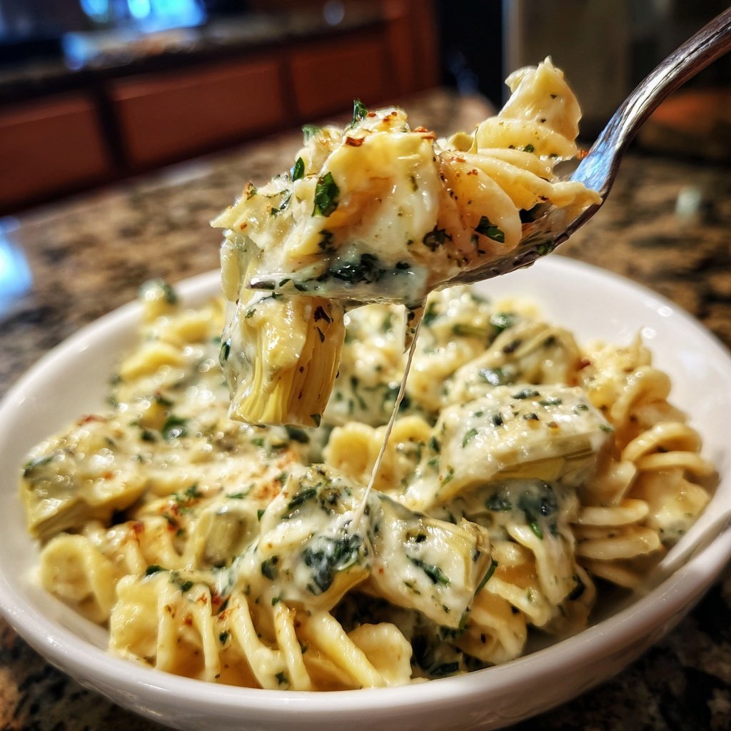 Creamy Spinach Artichoke Pasta