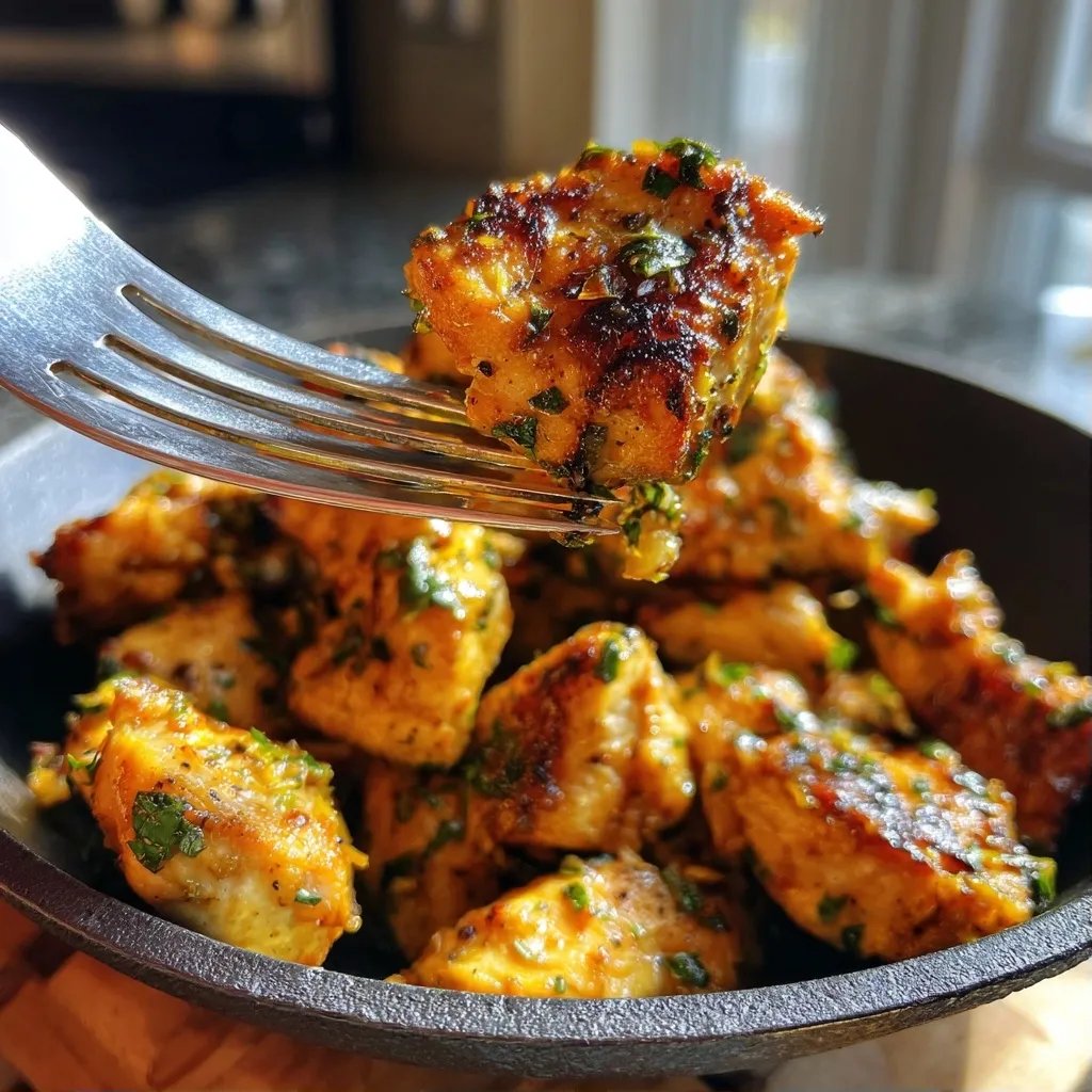 Lemon Garlic Chicken Bites