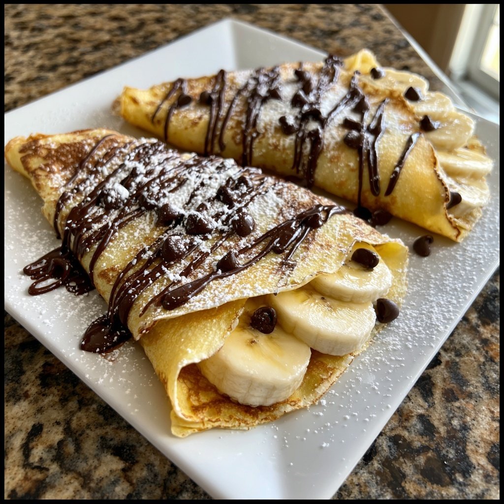 Banana Choco Chip Crepes