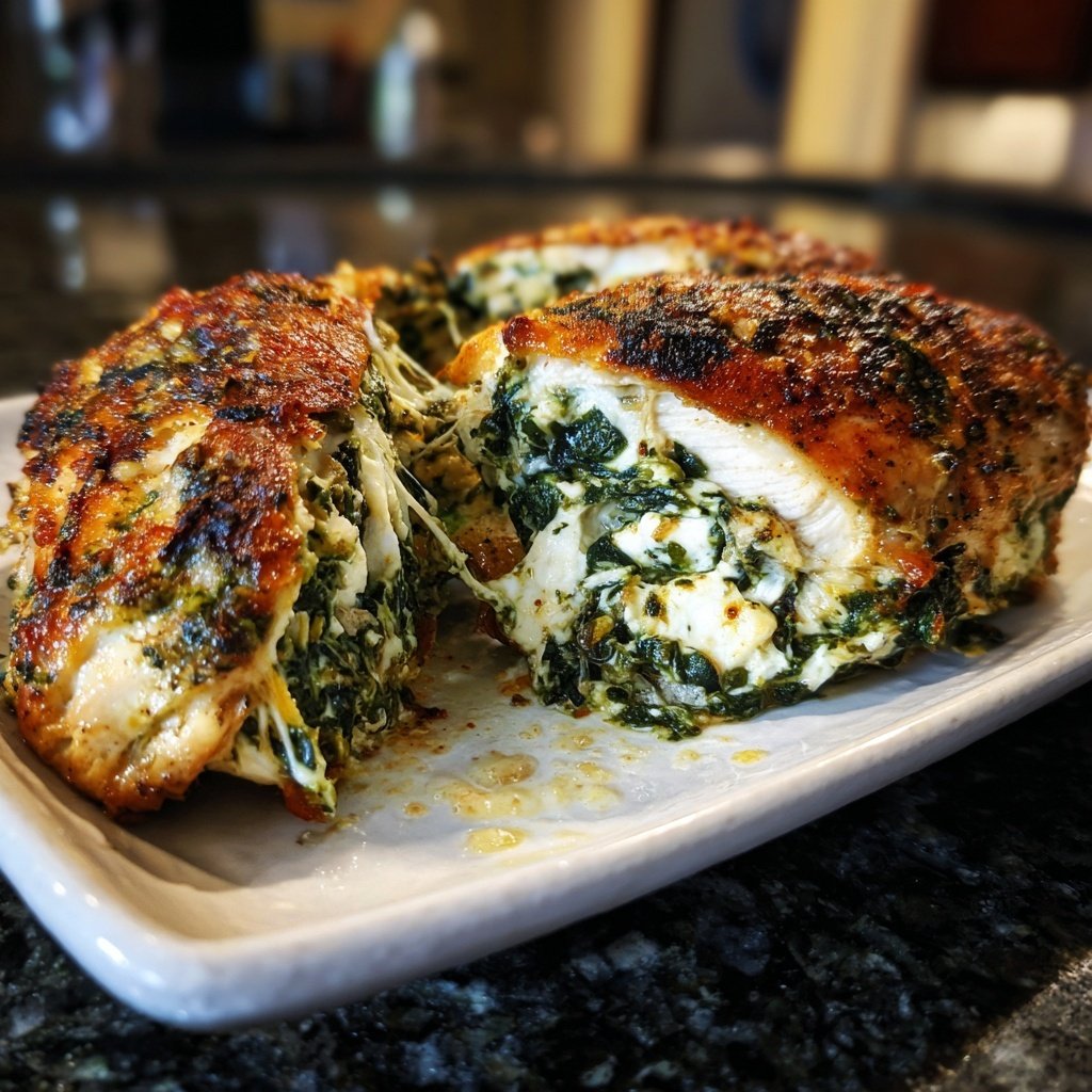 Spinach Feta Stuffed Chicken