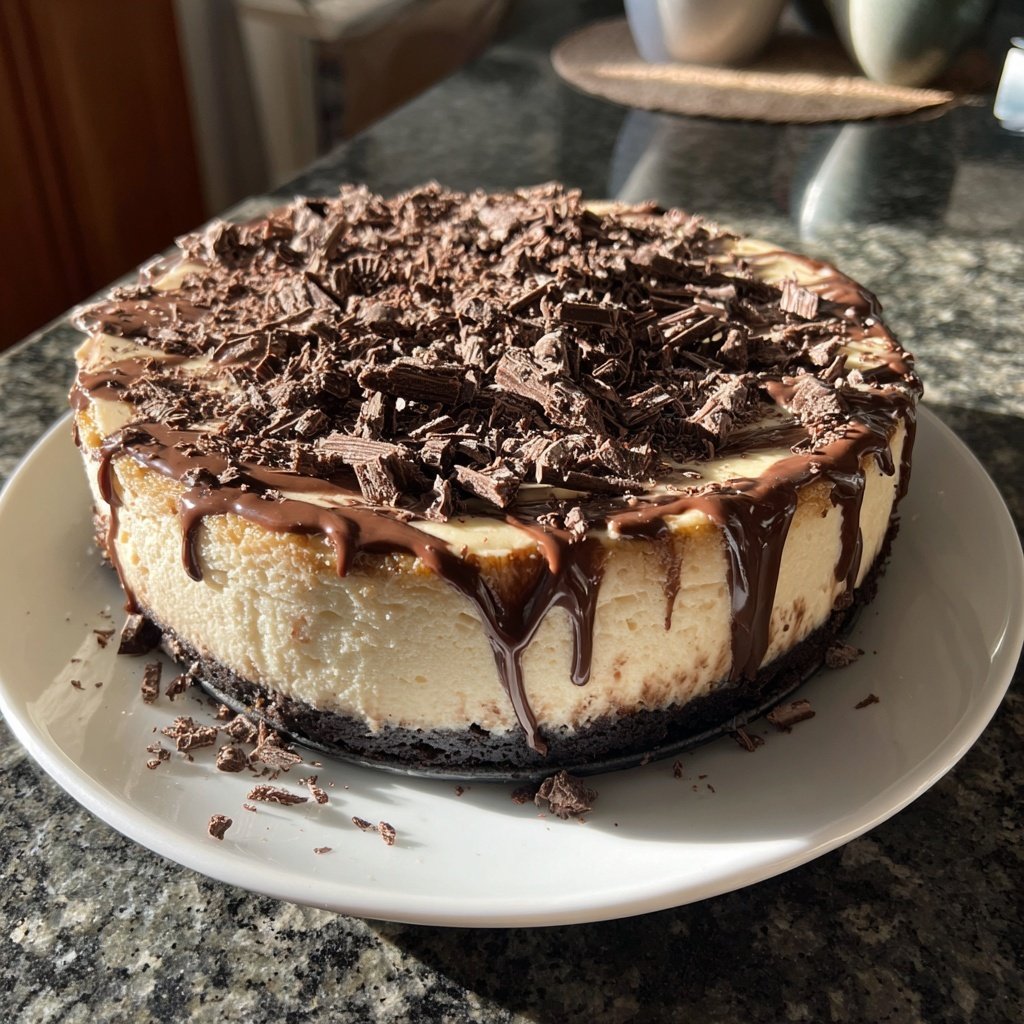 Peppermint Cheesecake with Chocolate Crust
