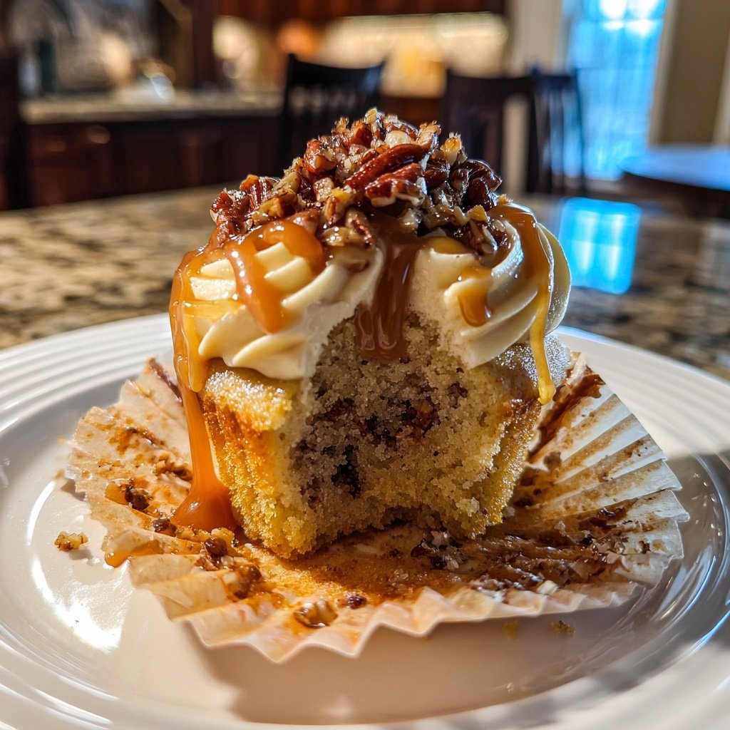 Bourbon Pecan Cupcake Elegance