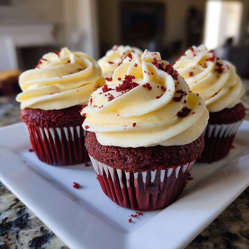 Decadent Red Velvet Cupcakes
