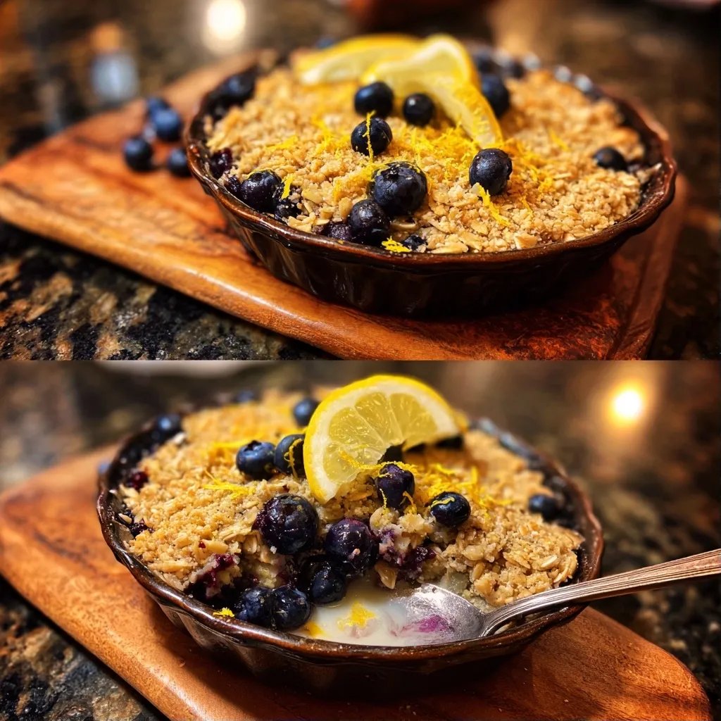 Lemon Blueberry Baked Oats
