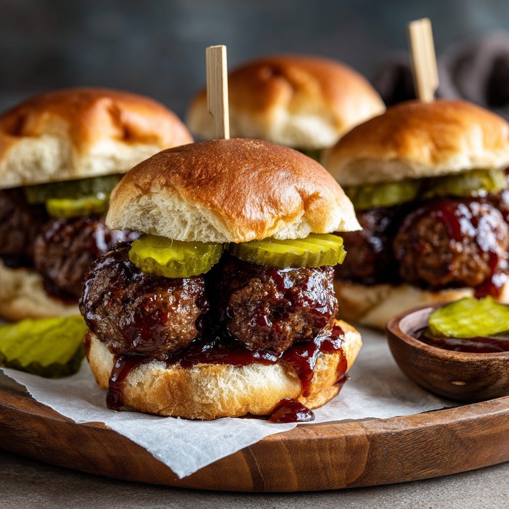 Sweet and Spicy Meatball Sliders