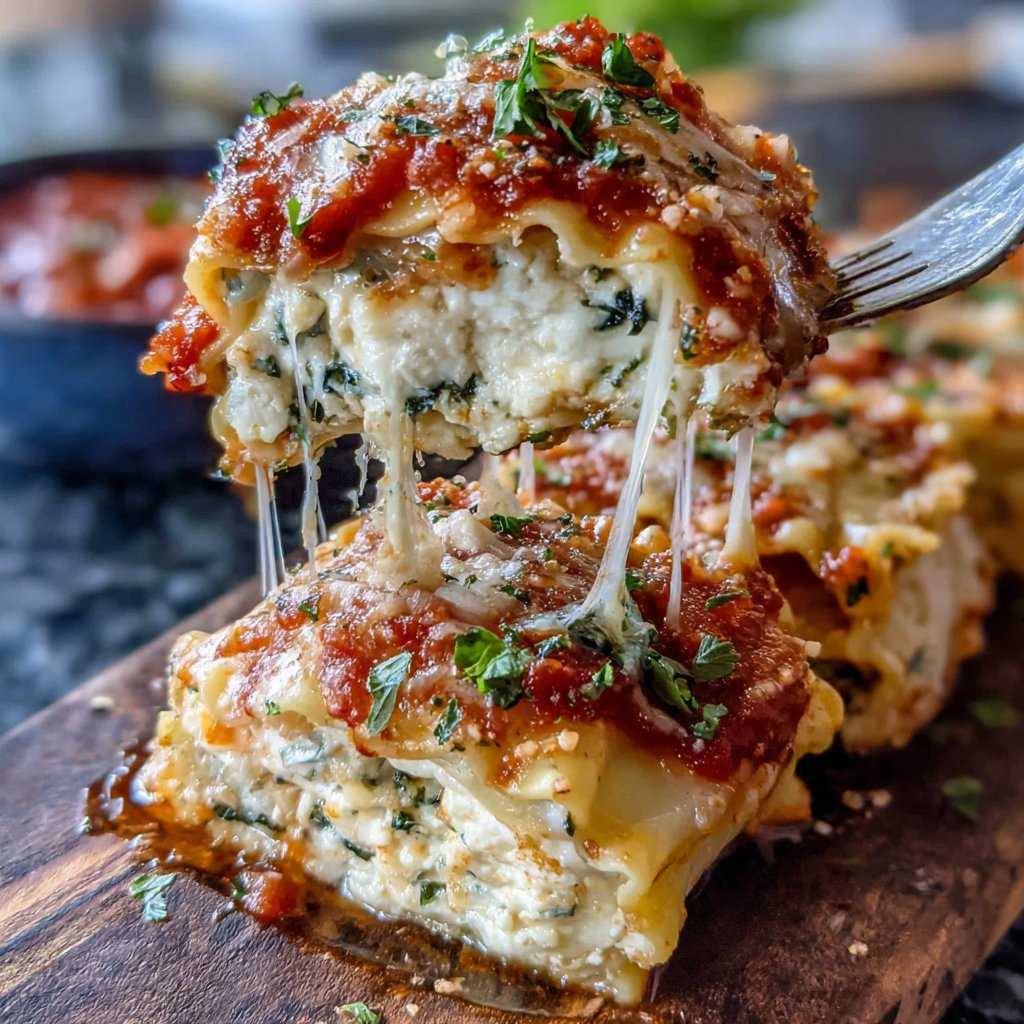 Turkey Spinach Lasagna Rollups