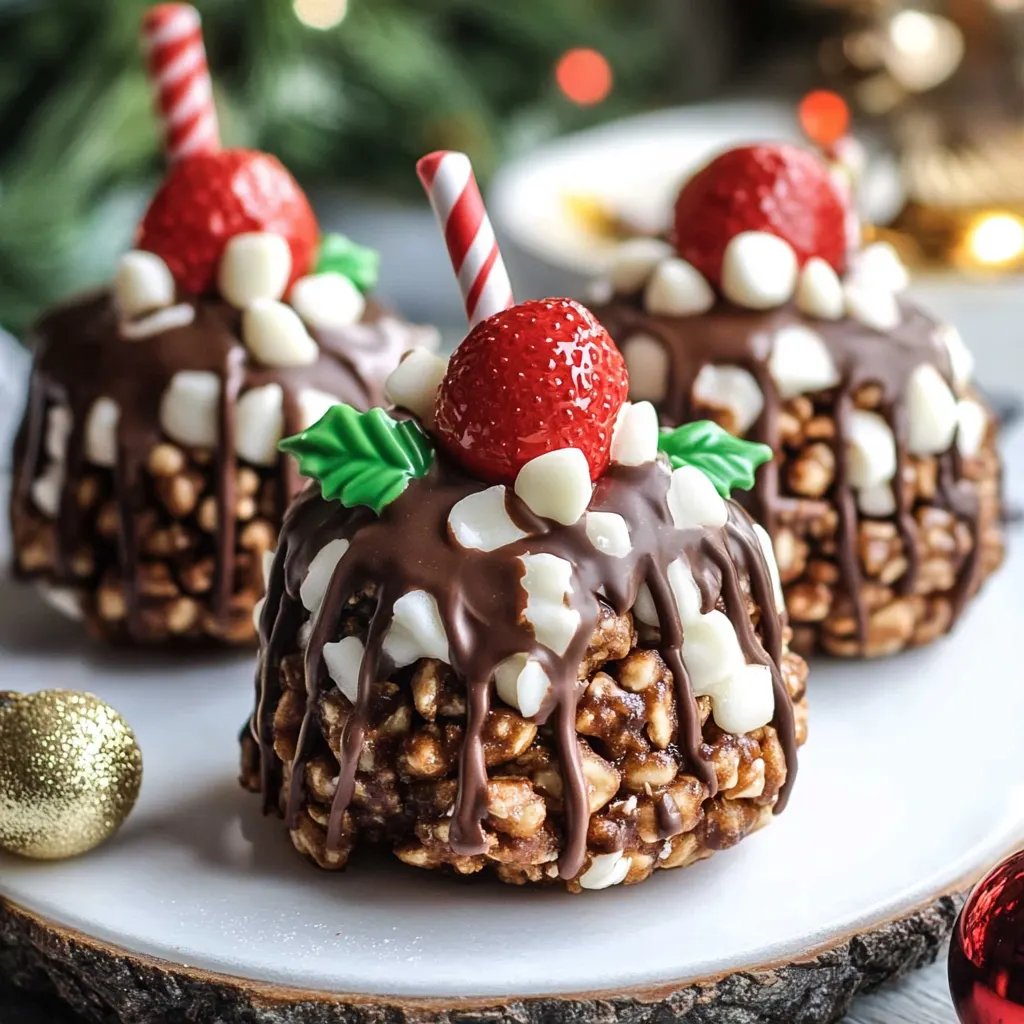 Rice Krispie Christmas Puddings
