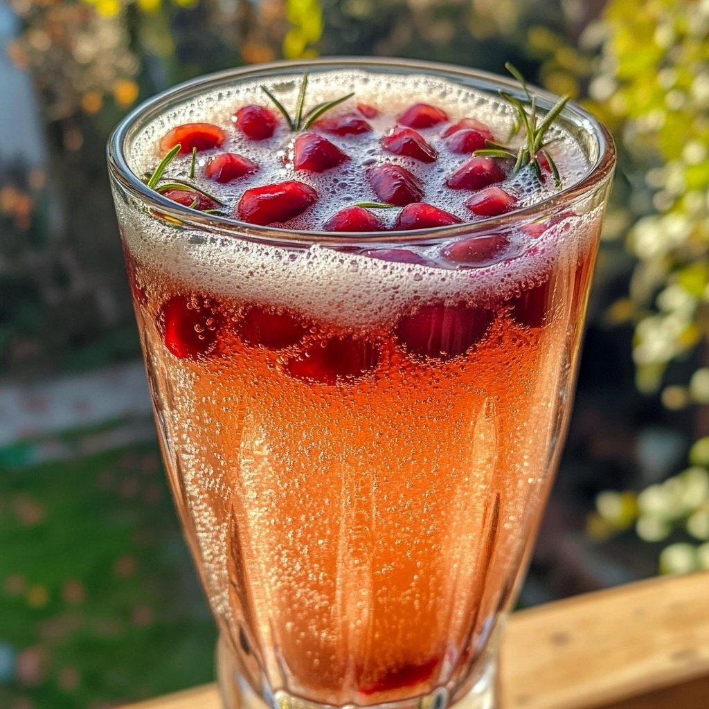 Pomegranate and Rosemary Gin Fizz Recipe