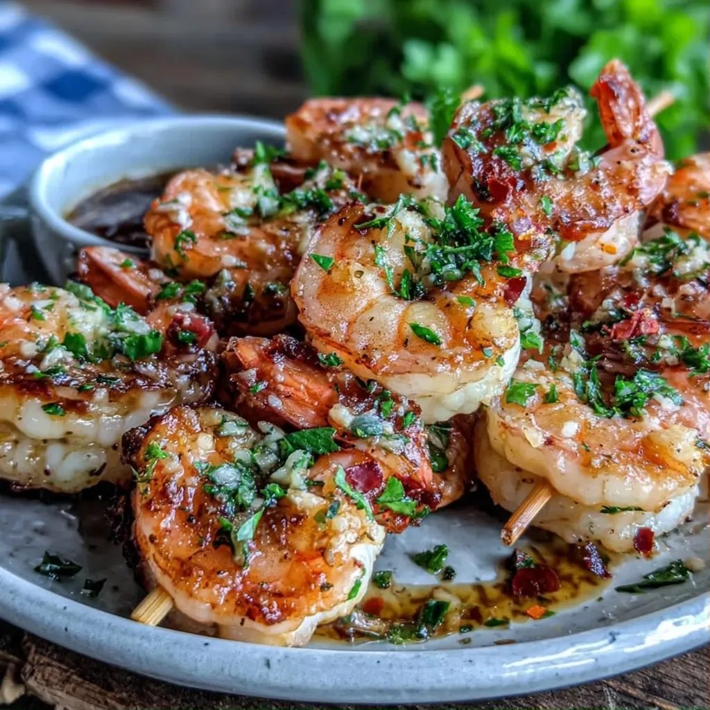 Garlic Butter Shrimp Skewers