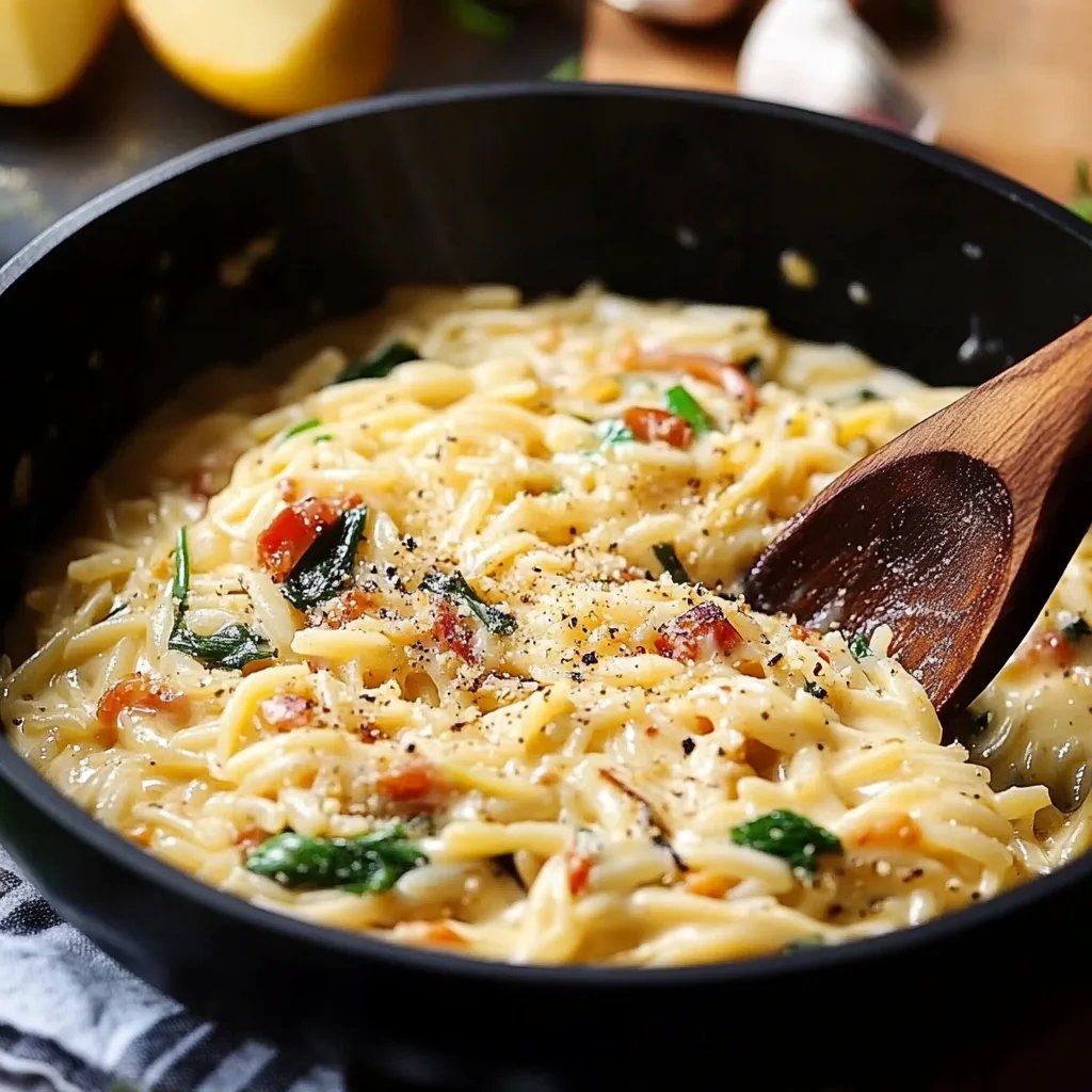 Creamy Tuscan Orzo