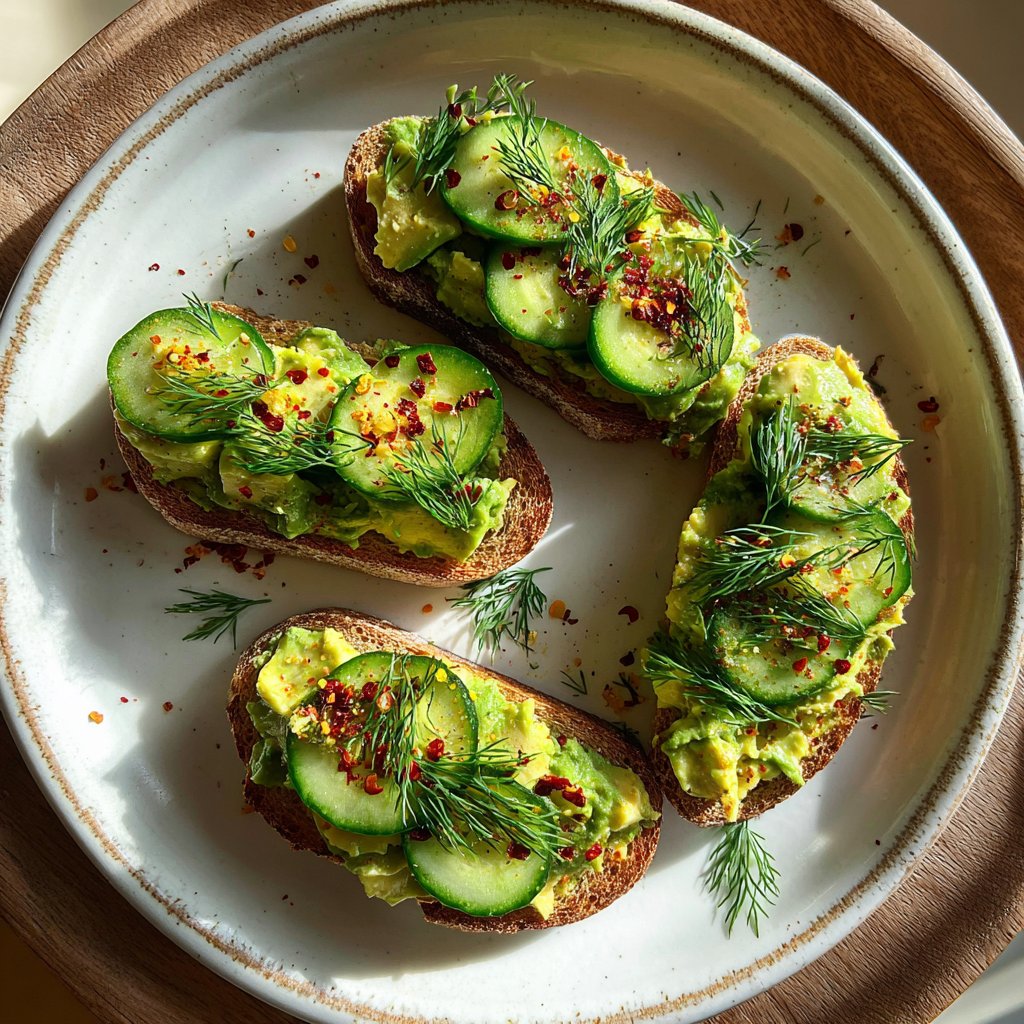 Avocado Cucumber Toast
