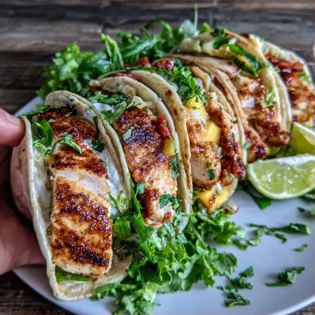 Mango Lime Chicken Wraps