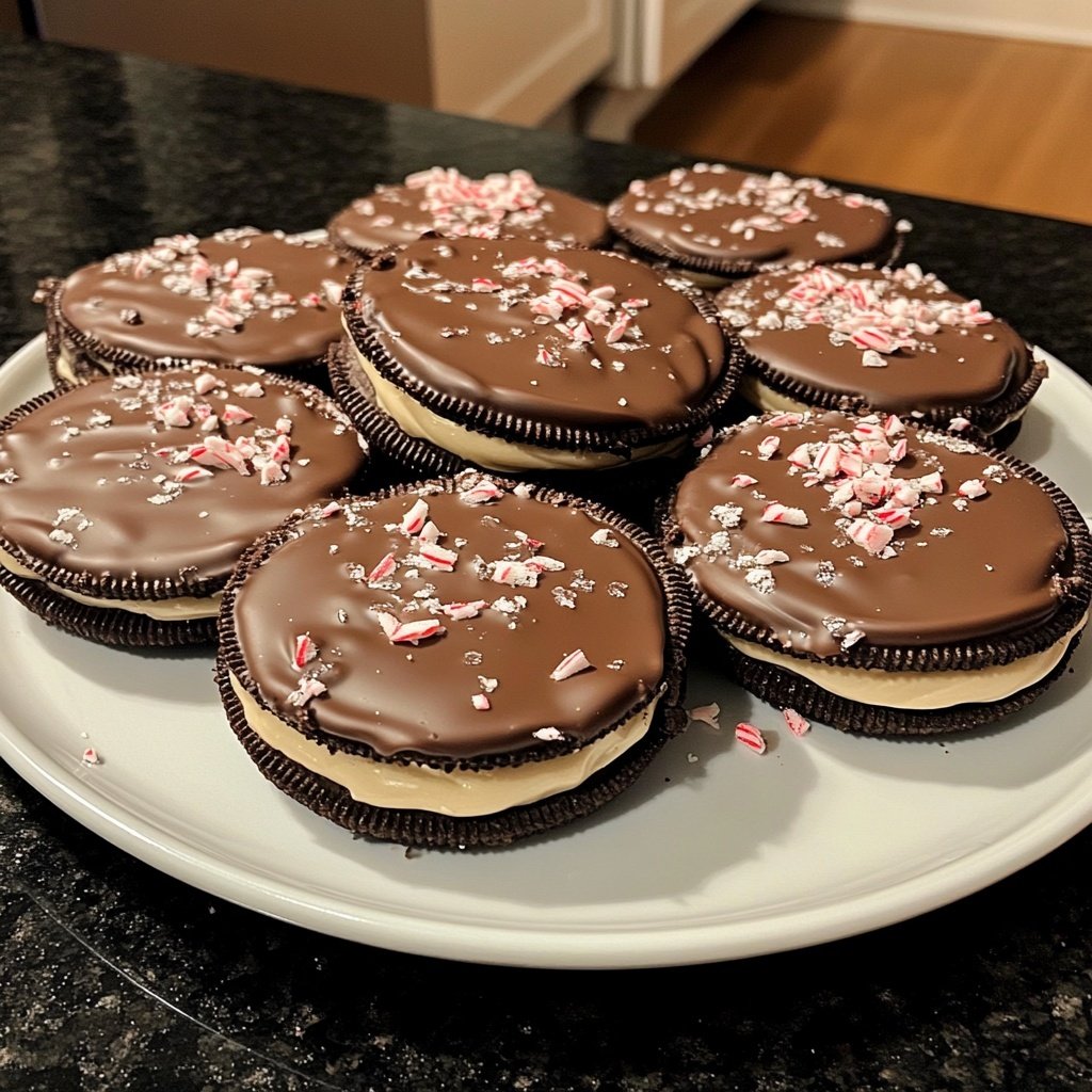 Peppermint Bark Oreos