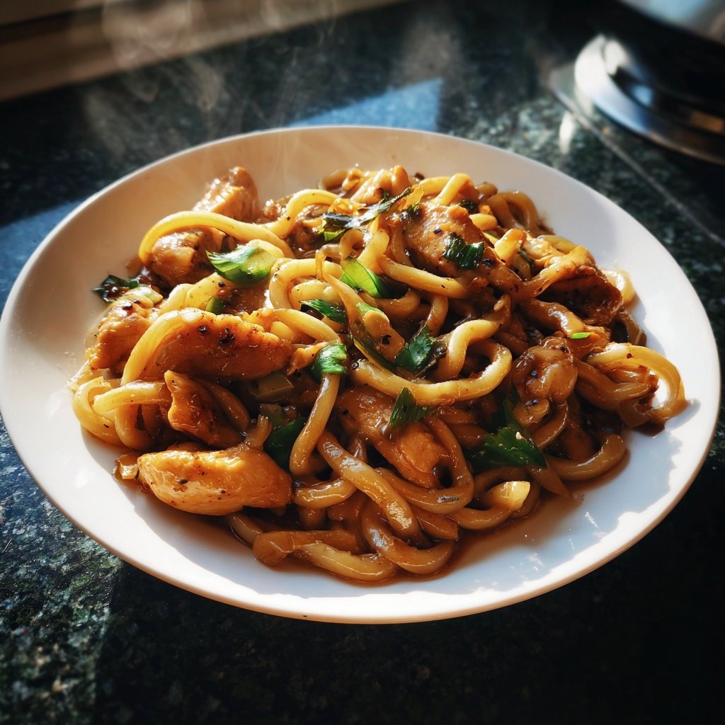 Honey Garlic Chicken Udon