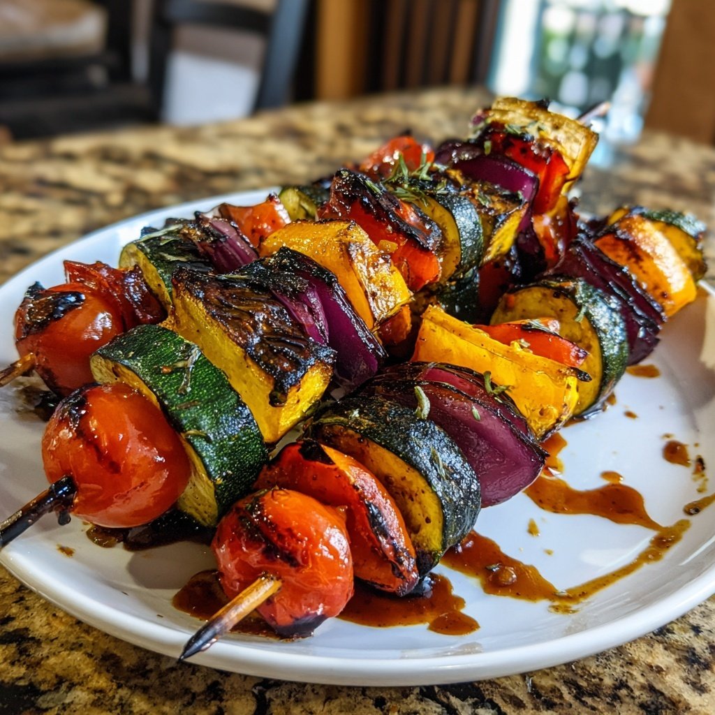 Sweet and Savory Vegetable Skewers