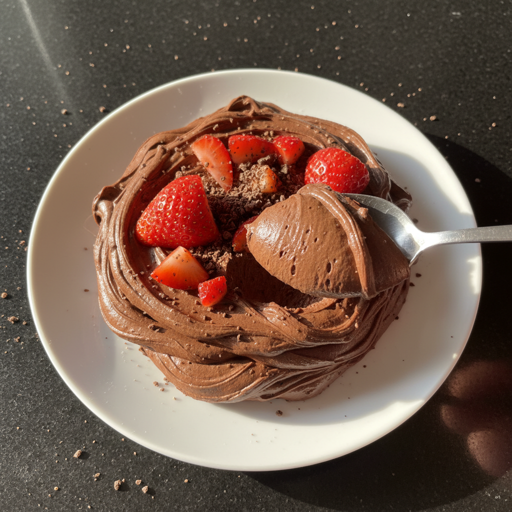 Chocolate Mousse with Strawberries