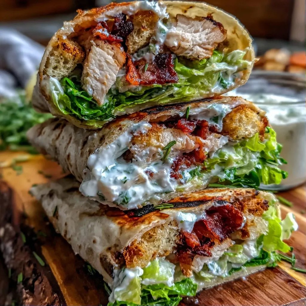 Grilled Chicken Caesar Wraps