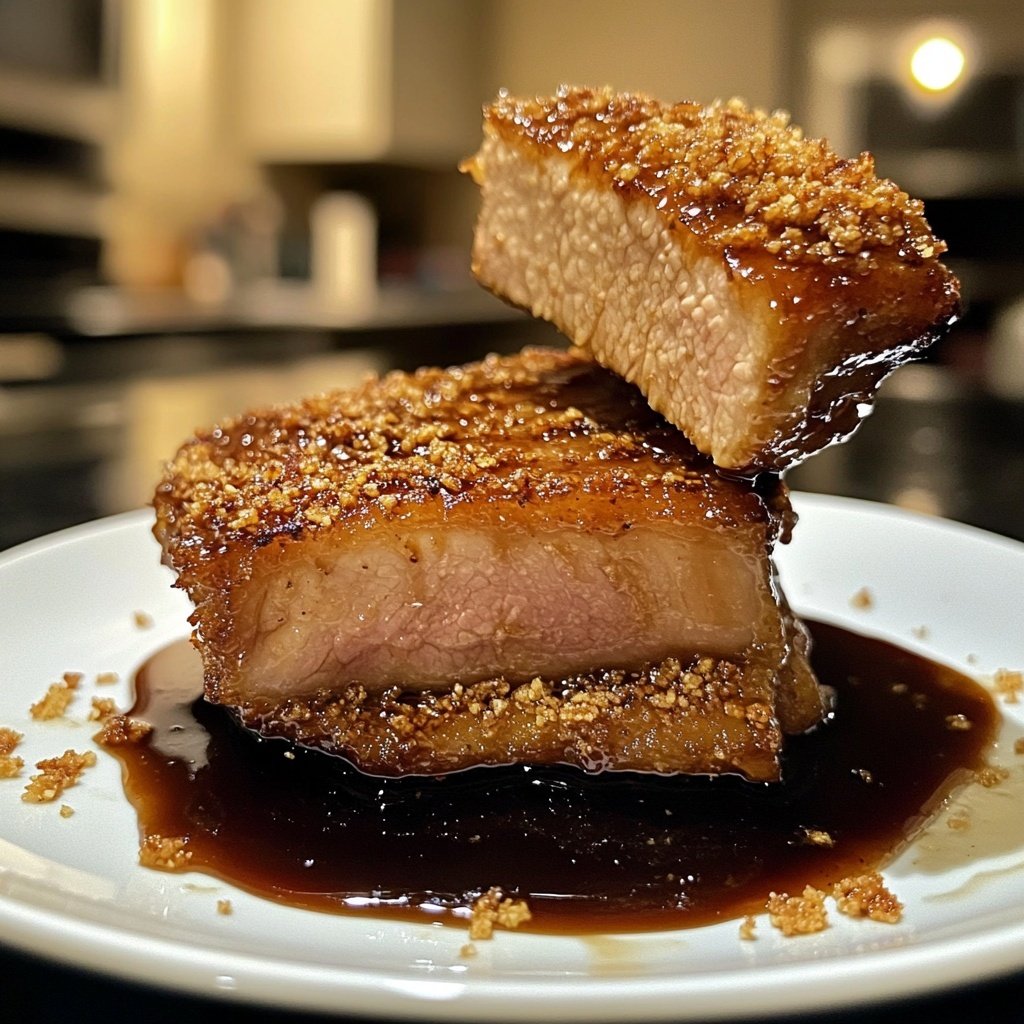 Pork Chop with Balsamic Maple Glaze
