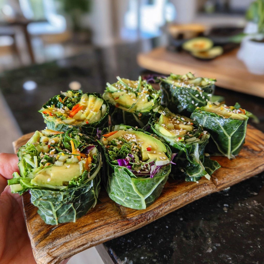 Cucumber Avocado Salad Rolls
