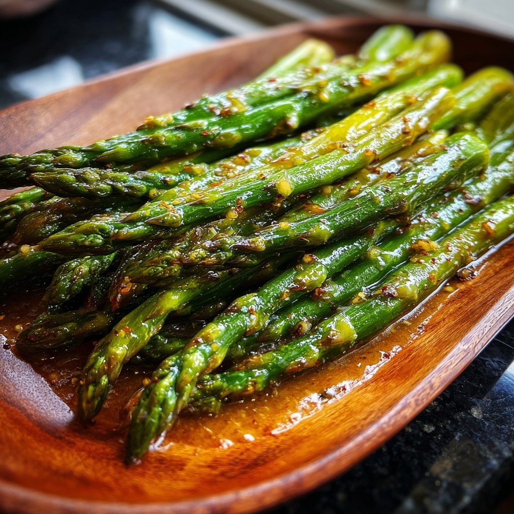 Honey Dijon Glazed Asparagus