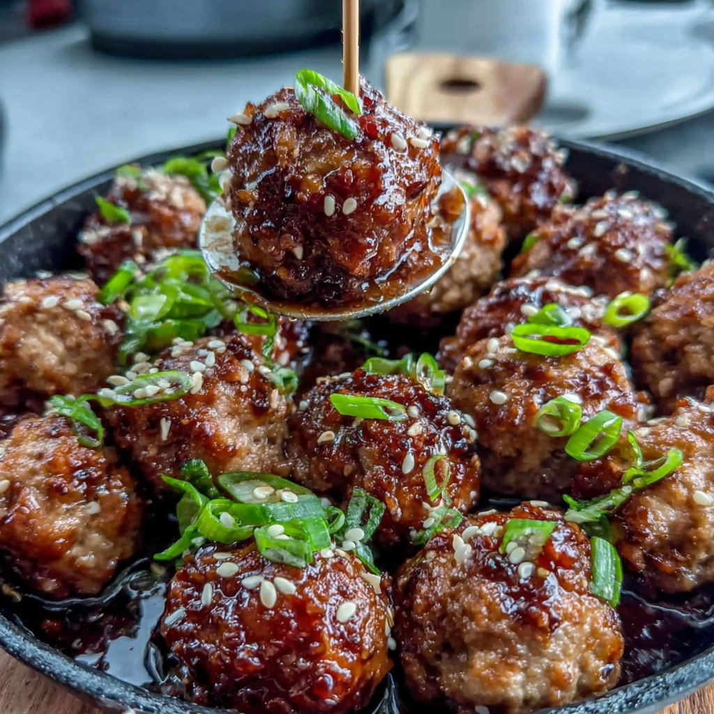 Sticky Asian Meatballs