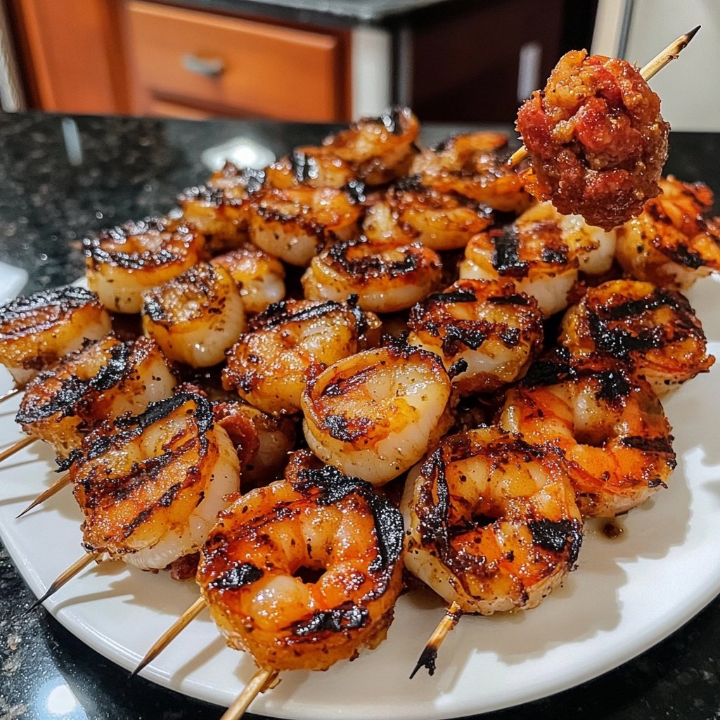 Grilled Shrimp and Chorizo Appetizers