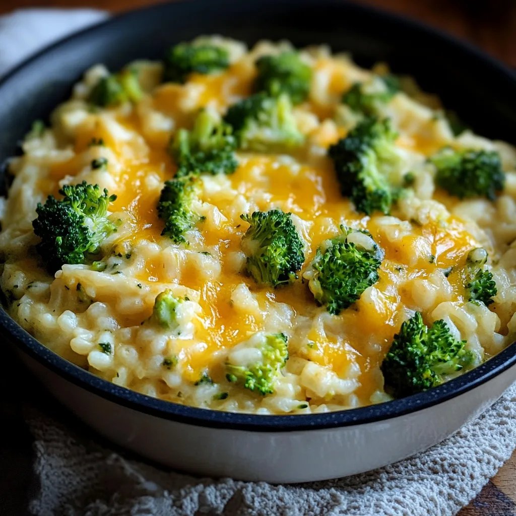 Creamy Broccoli Cheddar Rice (One Pan!)