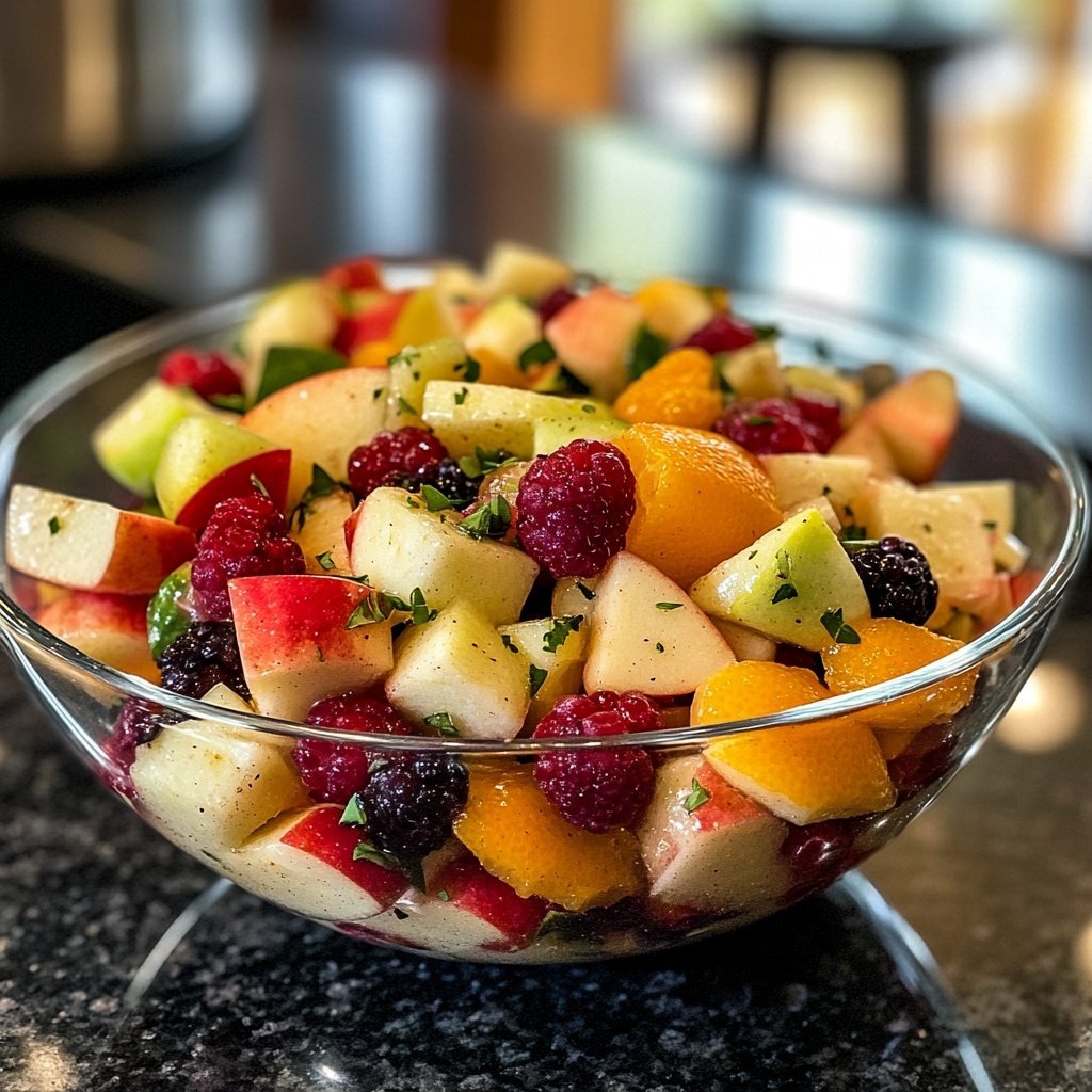 Christmas Fruit Salad with Cinnamon and Vanilla