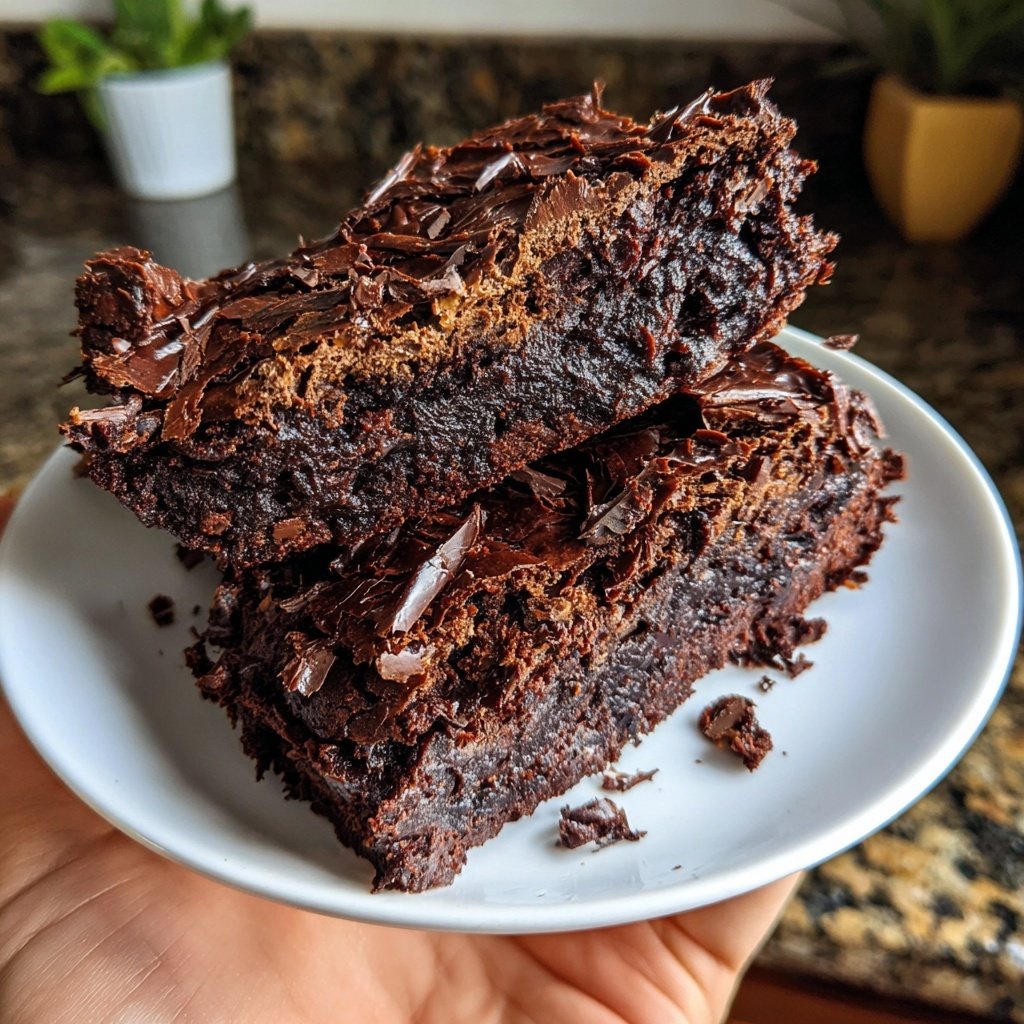 Sourdough Discard Brownies with Vanilla Bean