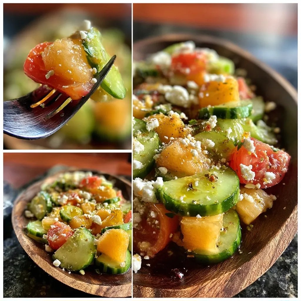 Cucumber Melon Feta Salad
