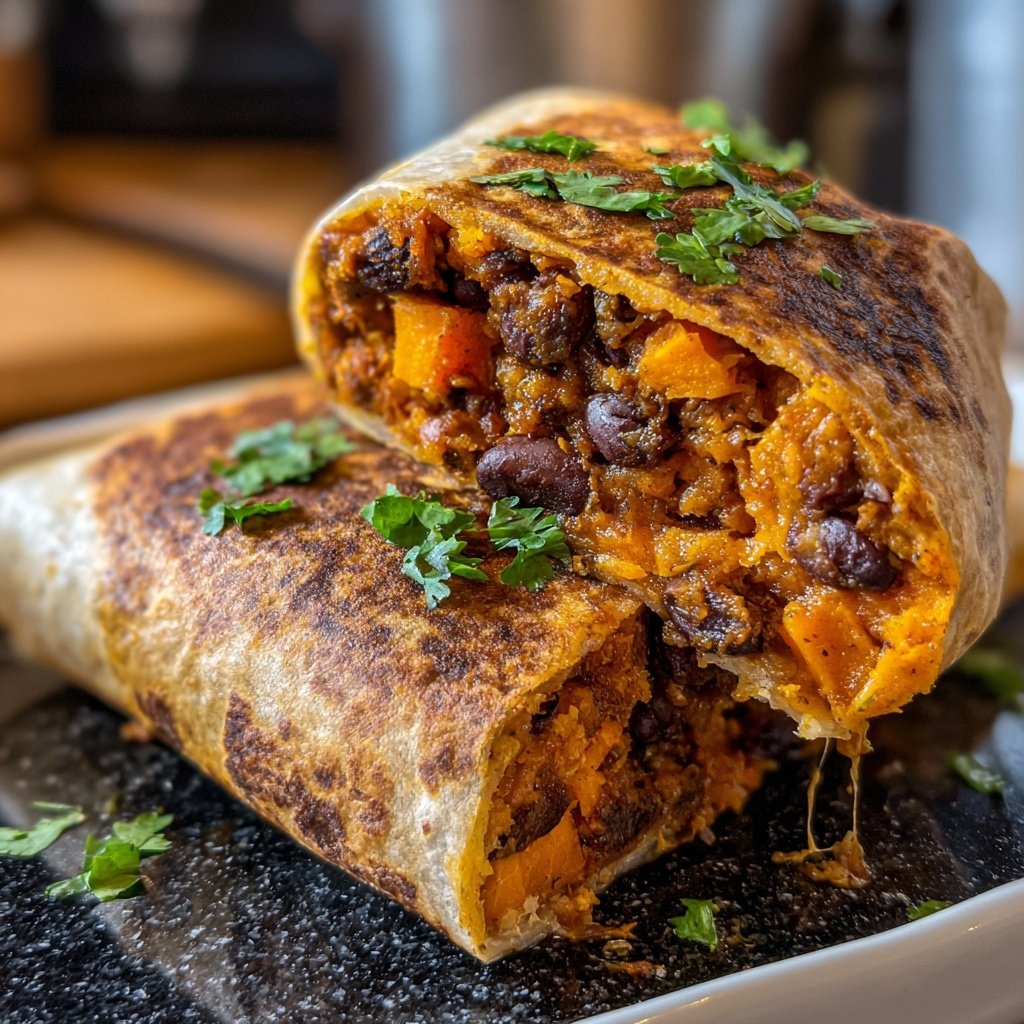 Sweet Potato Black Bean Burritos
