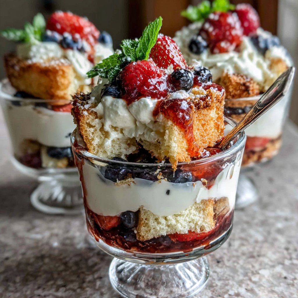 Mixed Berry Shortcake Parfaits