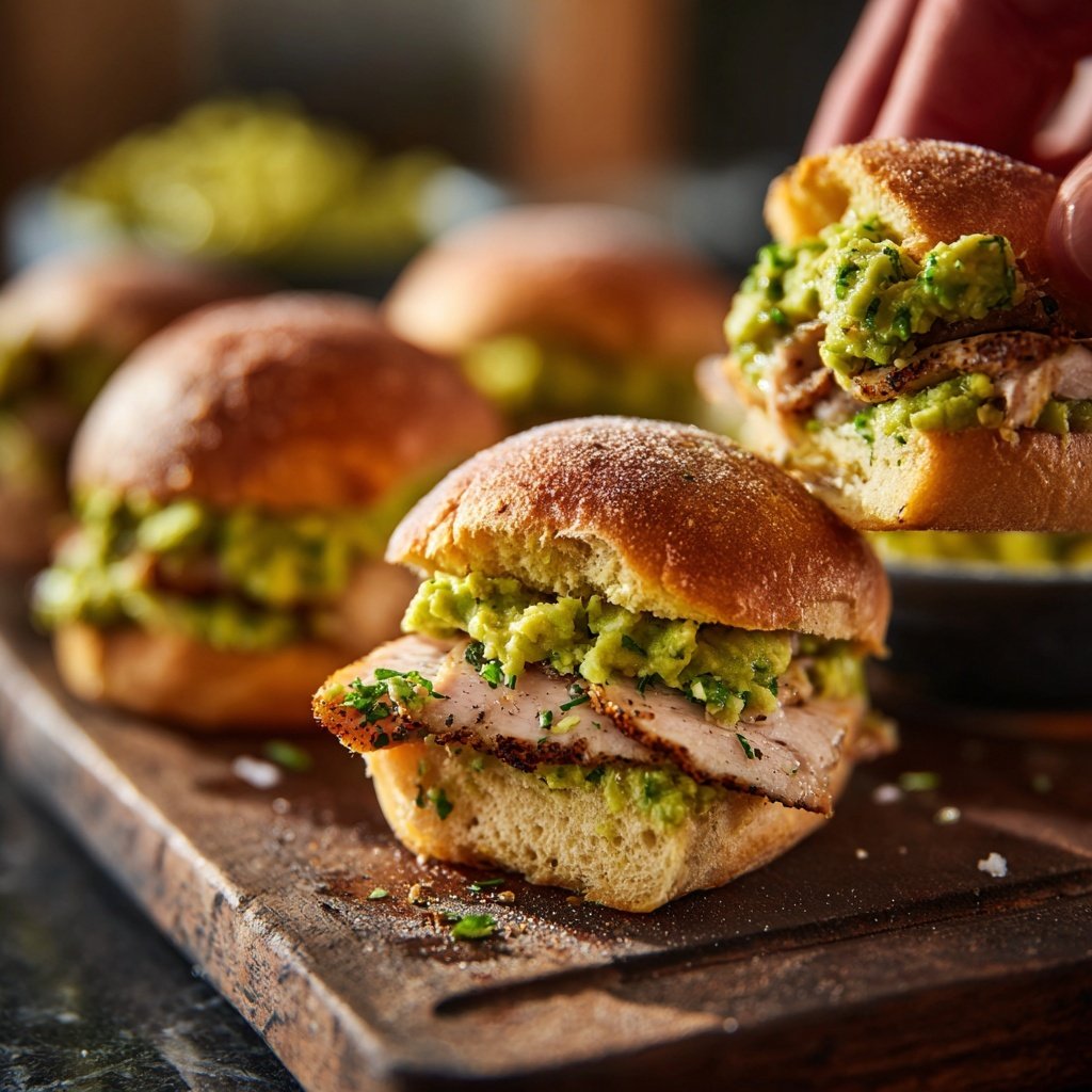 Herbed Turkey and Avocado Sliders