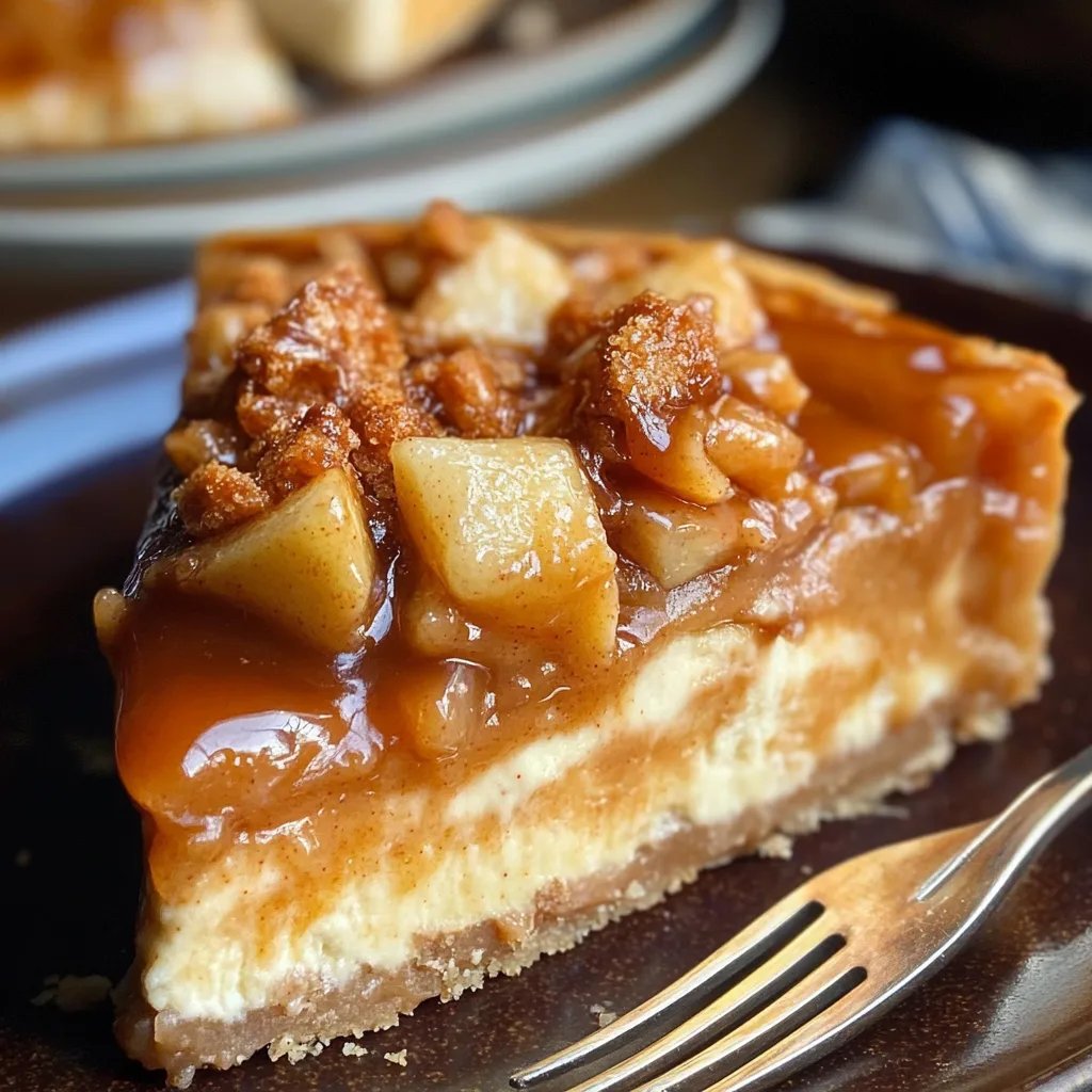 Salted Caramel Apple Pie Cheesecake