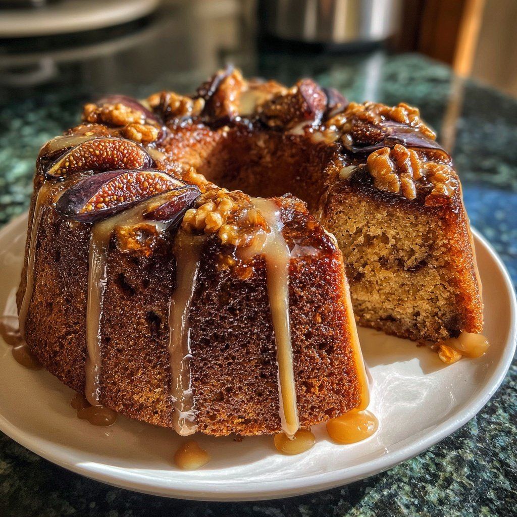Capricorn Fig Walnut Upside Down Cake