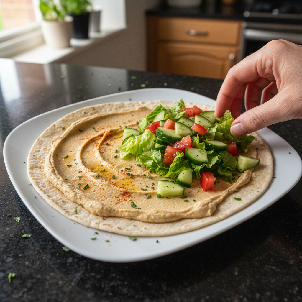 Mediterranean Wrap with Hummus