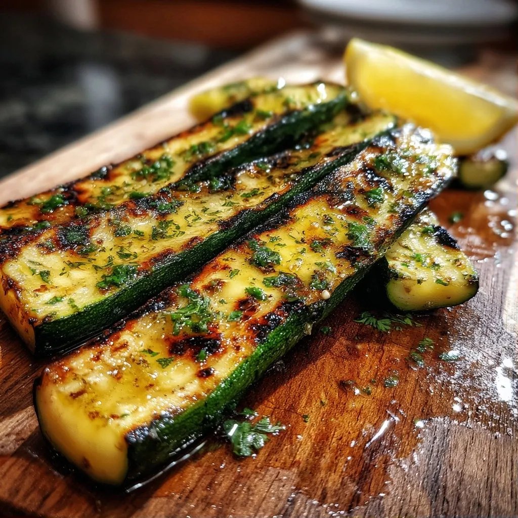 Lemon Garlic Grilled Zucchini