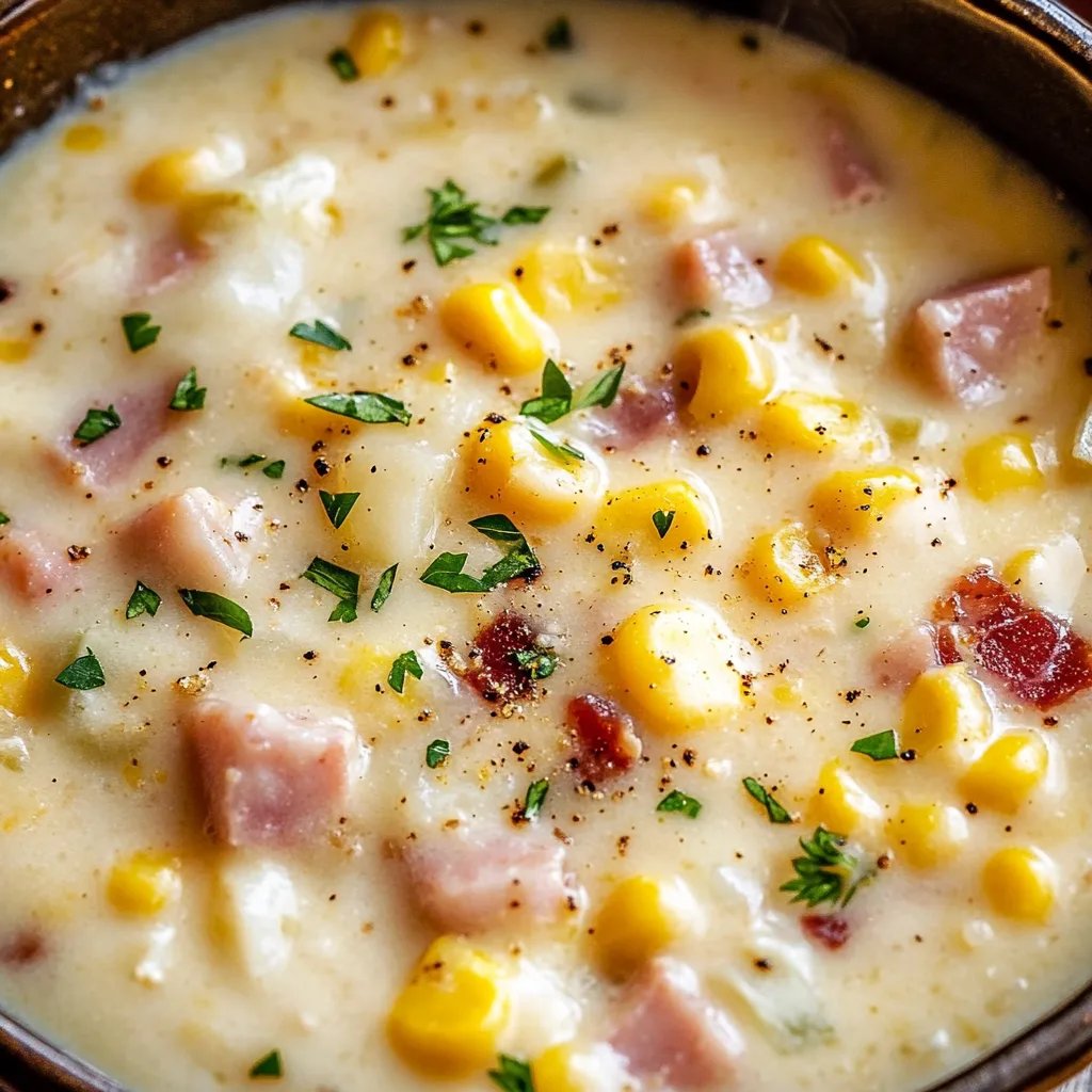 Creamy Ham and Corn Chowder