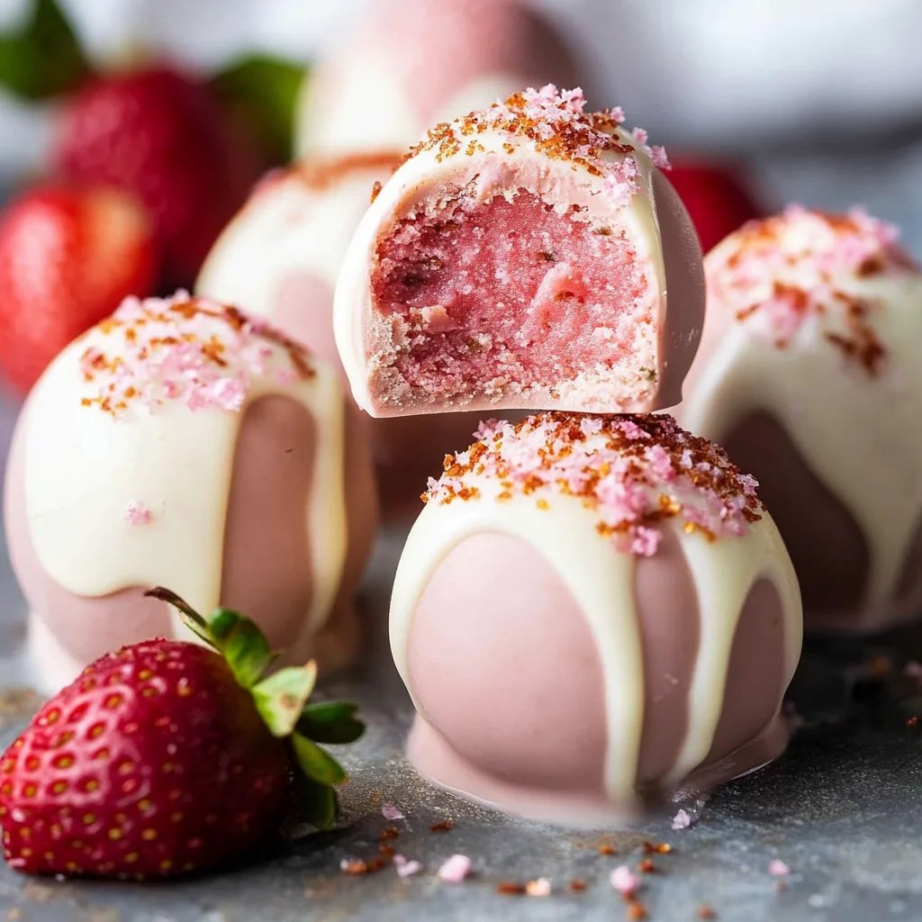 Strawberry Cheesecake Truffles
