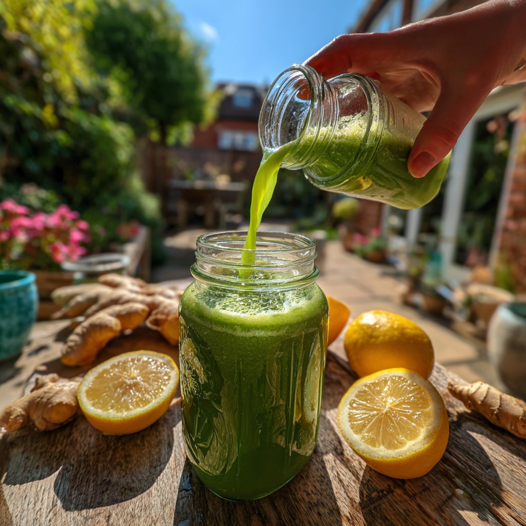 Ginger-Lemon Infused Green Smoothie