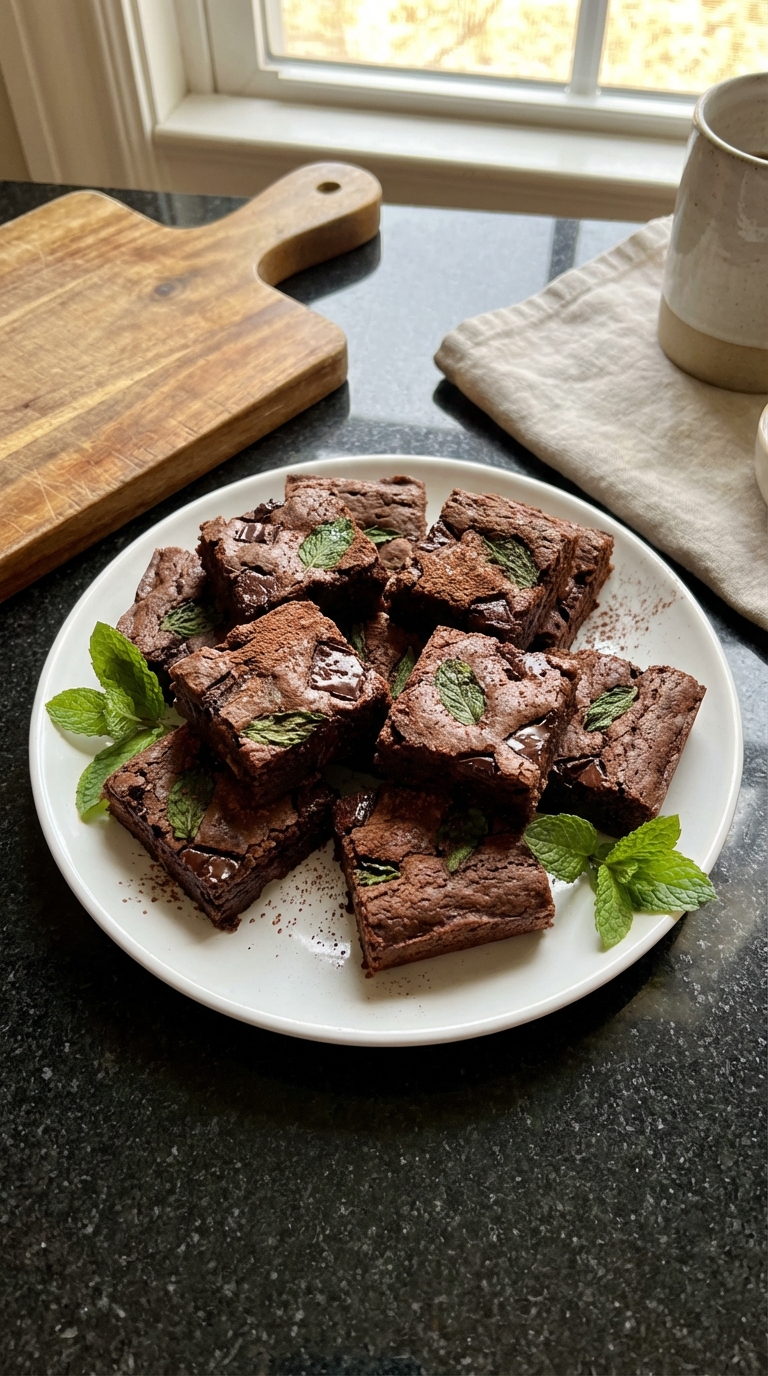 Sourdough Mint Chocolate Brownies