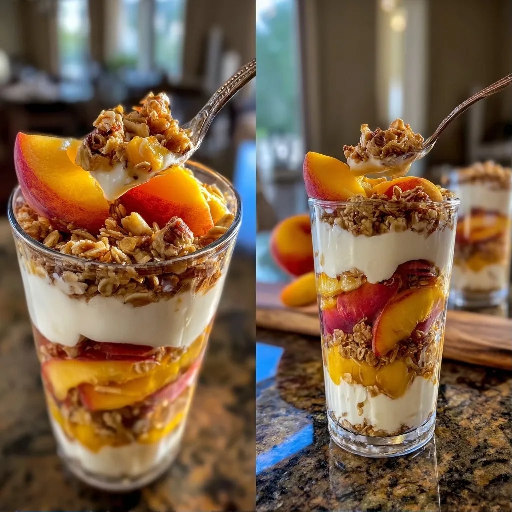 Peach Oat Yogurt Parfait